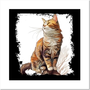 Colorful cat, pop art style art - Lady Cat Posters and Art